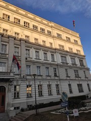 Obraz premium Serbia Belgrade city center houses