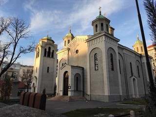 Fototapeta premium Belgrade Serbia Orthodox church of Holy Ascension