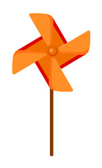 Wind spinner in orange color