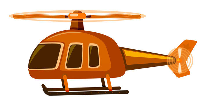 Single picture of orange helicopter