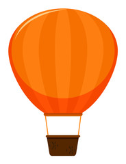 Obraz premium Single picture of orange hot air balloon