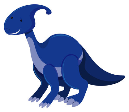 blue parasaurolophus dinosaur cartoon on white clip art preview