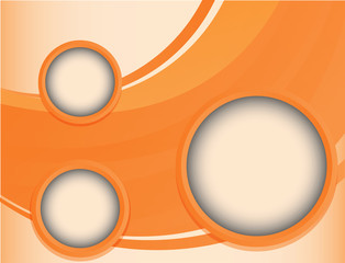 Background design with round orange patterns