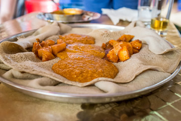 Yetsom Beyaynetu (vegan fasting platter), Ethiopia
