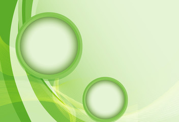 Background design with green round patterns