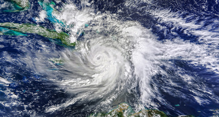 Hurricane view from the space Elements of this image furnished by NASA - Powered by Adobe