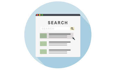 サーチ　検索　ウェブ　カーソル　フラット