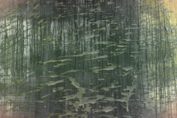 design yellow wall with concrete drops texture - nice abstract photo background