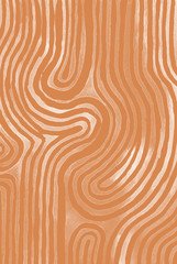 Fototapeta na wymiar Peach abstract striped watercolor background inspired by tribal body paint. Raster.