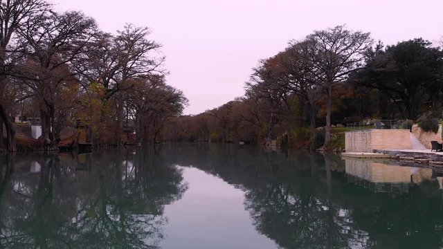 [AERIAL] Guadalupe River in Autumn