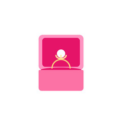 Ring in box simple icon vector illustration