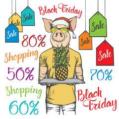 Black Friday Sale Vector Concept