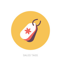 Price tag icon, big sale, commercial icon. vector illustration