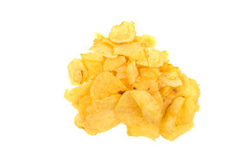 potato chips on a white background isolated