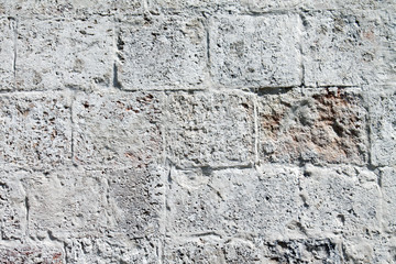  Background old brick wall of white color.