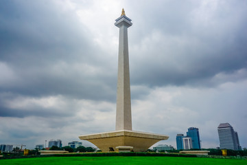 Obraz premium Monas National Monument, in honor of the independence of Indonesia from the Netherlands