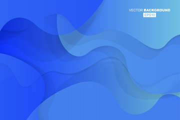 Blue Geometric Modern Fluid Background Composition with Gradients, Shadows and Lights