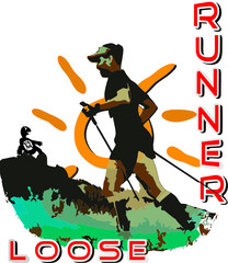 loose runner illustration for your t-shirt designs