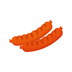 sausages delicious food isolated icon vector illustration design