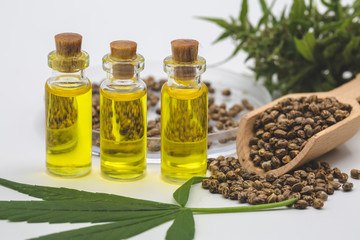 CBD oil hemp products. CBD oil cannabis extract, Medical cannabis concept.