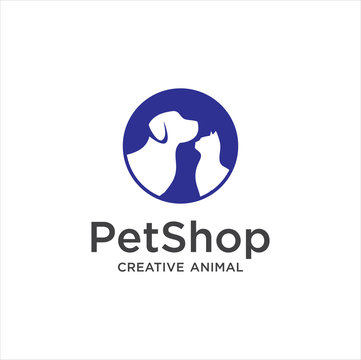 Pet Shop Logo Design Stock Illustrations  . Pet logo design . Dog cat logo . Animal Pet Care Logo . Vet logo, Pet Store . Pet Health Logo