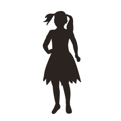 silhouette of a dancing girl child