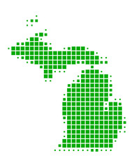 Fototapeta premium Karte von Michigan
