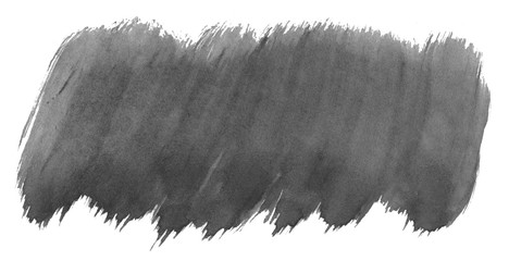 Watercolor neutral dark gray background with clear borders and divorces. Black and white watercolor brush stains. Frame with copy space for text.
