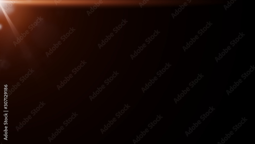 Wall mural golden mainly off screen lens flare effect overlay texture in shades of orange with bokeh in front o