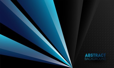 Modern dark luxury abstract background with blue shining triangles. 