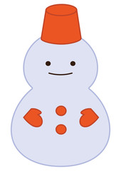 かわいい　雪だるま　イラスト