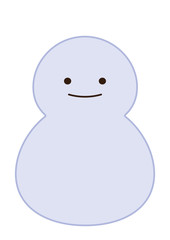 かわいい　雪だるま　イラスト