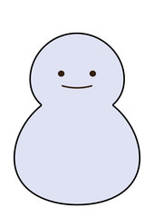かわいい　雪だるま　イラスト