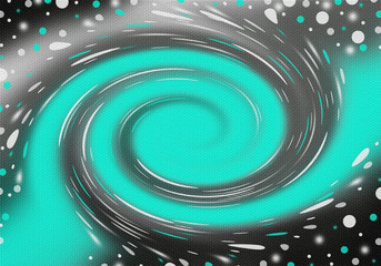 Background with brick wall, graffiti turquoise black abstract circles, hurricane for frame, postcard congratulations, holiday, greeting card, invitation, celebration. Space