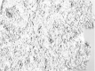 Grunge vector halftone texture overlay background. Abstract black and white dotted background illustration.