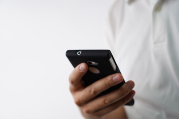 スマートフォン使用中