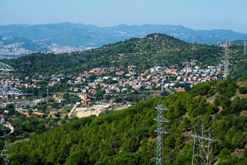 Fototapeta na wymiar aerial view of Esplugues de Llobregat, Spain