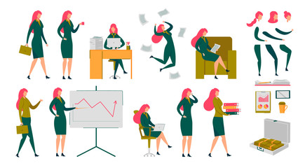 Businesswoman Executive Manager Character Set