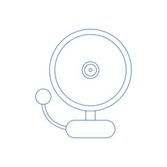 Alarm bell flat icon design. Concept of line icon