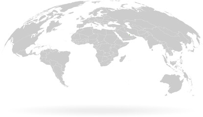 Territory of Qatar. Planet Earth. The Earth, World Map on white background. Vector illustration. EPS 10