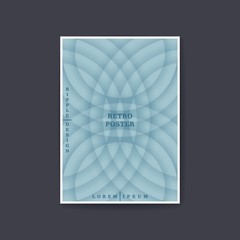 Modern cover design. Volumetric ripple waves pattern with layered crossing effect. 3D vector banner.