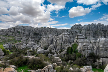 Paraje natural del torcal de Antequera en la provincia de Málaga, Andalucía	