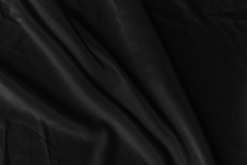 Abstract black fabric texture for background.