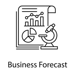  Business Forecast Vector  business, forecast, foreseeing, analytics, infographic, statistics, vector, icon, line, microscope, report, chart, 