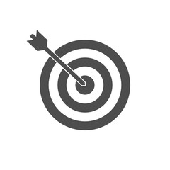 Target icon vector illustration design . Bow, center focus target