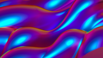 Luxury background with metal drapery fabric. 3d illustration, 3d rendering.