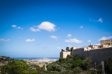 View from the old capital of Malta, Mdina