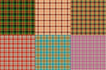 Country rural western seamless infinity repeating patterns. Tartan checkered traditional british texture.