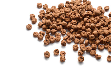 Cubes of freeze dried beef liver treats for dogs and cats. 