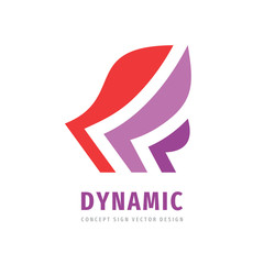 Obraz premium Dynamic wing arrow business logo design. Strategy sign. Delivery symbol. 